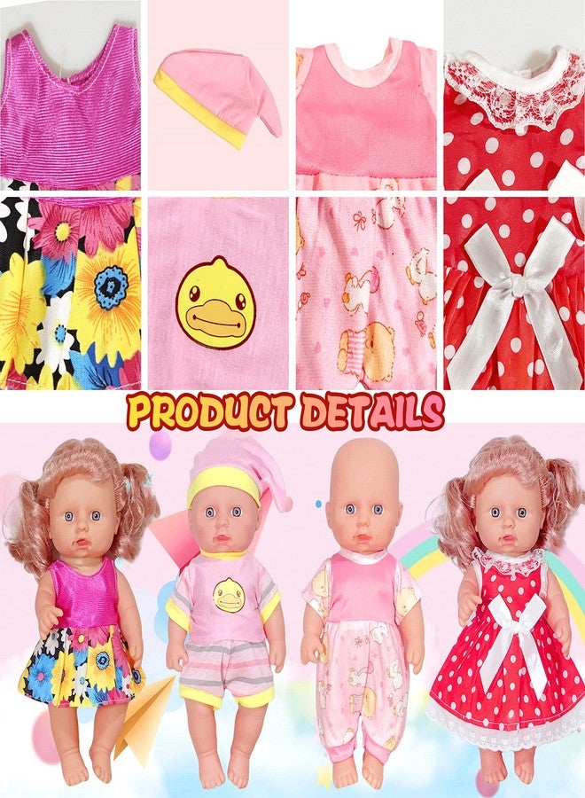ARTST Doll-Clothes-Accessories 7 Set Baby-Doll-Clothes Suitable for 8-10-Inch-Dolls Included Tablewar and Hangers - Image 5